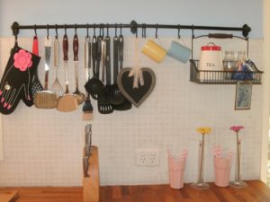 hanging kitchen utensils